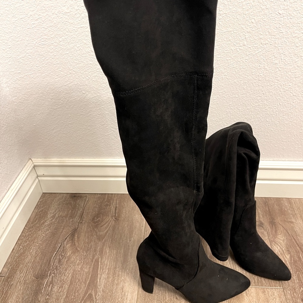 Over the knee heel boots